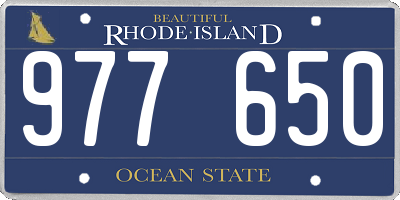 RI license plate 977650