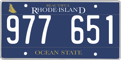 RI license plate 977651