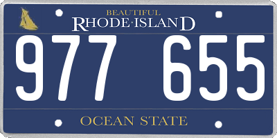 RI license plate 977655