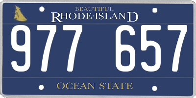 RI license plate 977657