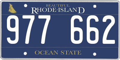 RI license plate 977662