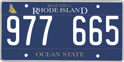 RI license plate 977665