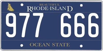 RI license plate 977666