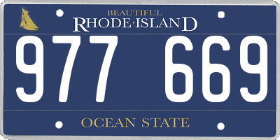 RI license plate 977669