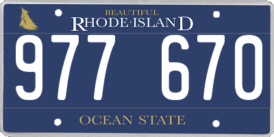 RI license plate 977670