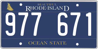 RI license plate 977671