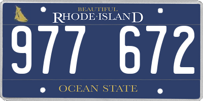 RI license plate 977672