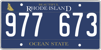 RI license plate 977673