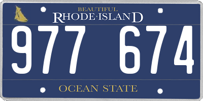 RI license plate 977674