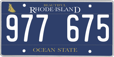 RI license plate 977675