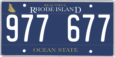 RI license plate 977677
