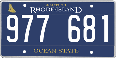 RI license plate 977681