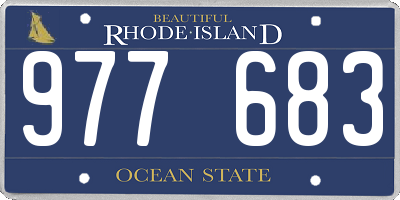 RI license plate 977683