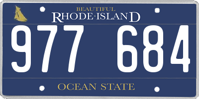 RI license plate 977684