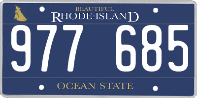 RI license plate 977685