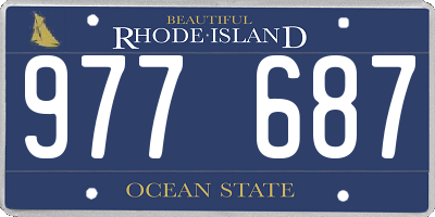 RI license plate 977687