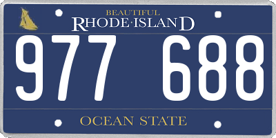 RI license plate 977688