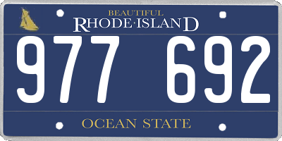 RI license plate 977692