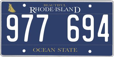 RI license plate 977694