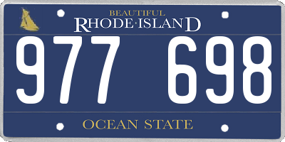 RI license plate 977698