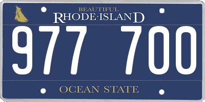RI license plate 977700