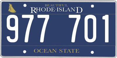 RI license plate 977701