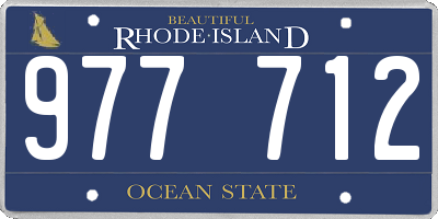 RI license plate 977712