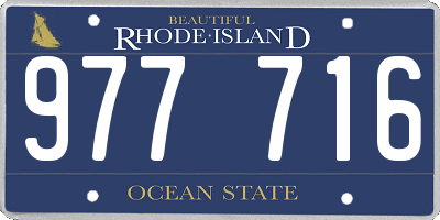 RI license plate 977716