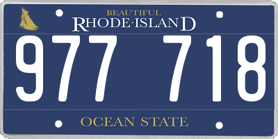 RI license plate 977718