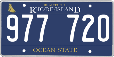 RI license plate 977720