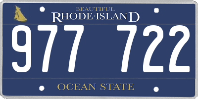 RI license plate 977722