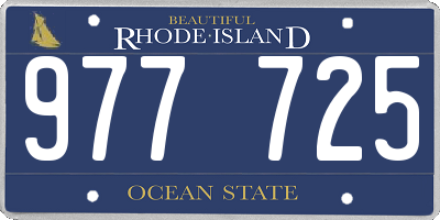 RI license plate 977725