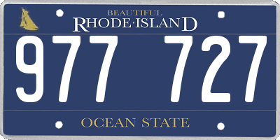 RI license plate 977727