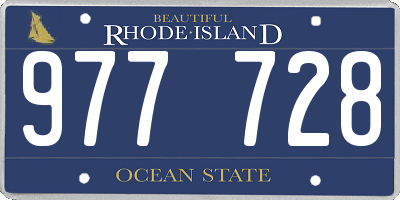 RI license plate 977728