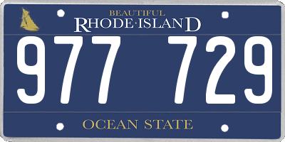 RI license plate 977729