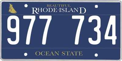 RI license plate 977734