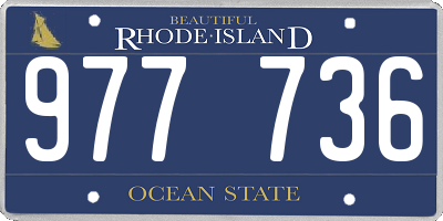 RI license plate 977736