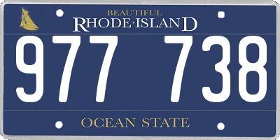 RI license plate 977738