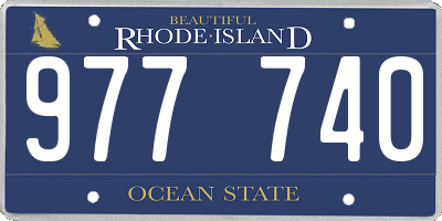 RI license plate 977740