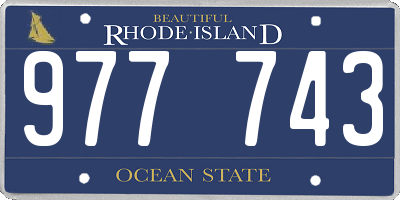 RI license plate 977743