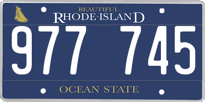 RI license plate 977745