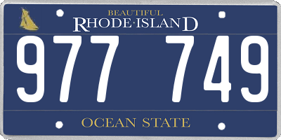 RI license plate 977749