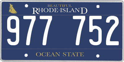 RI license plate 977752