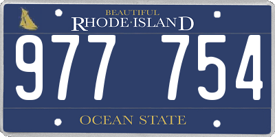 RI license plate 977754