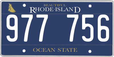 RI license plate 977756
