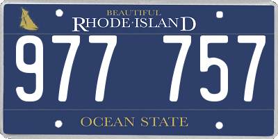 RI license plate 977757