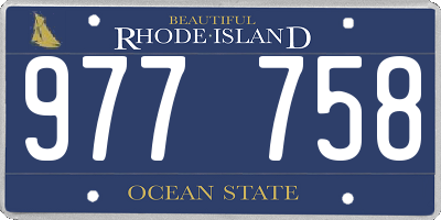 RI license plate 977758