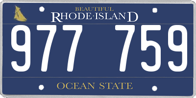 RI license plate 977759