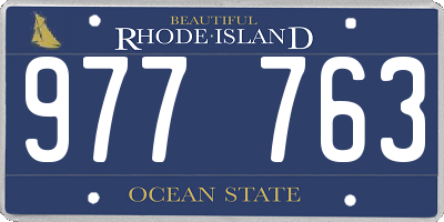 RI license plate 977763