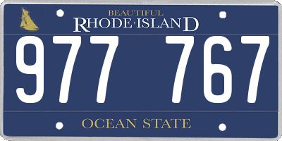 RI license plate 977767
